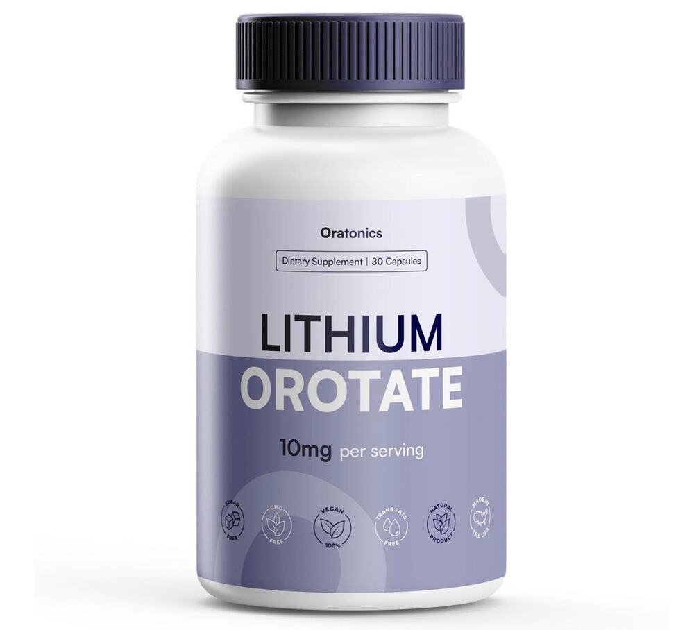 Oratonics Lithium Orotate 10mg – Trace Mineral 30 Count (Pack of 1)